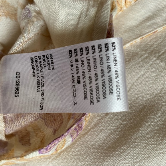 Free People - Arielle Printed Top in Light Combo Revolve linen (Medium) - Picture 9 of 14